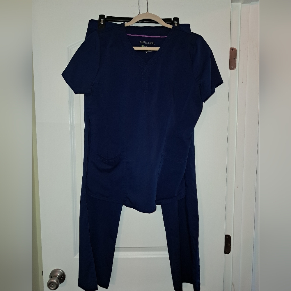 Healing Hands Navy Blue Scrub Set